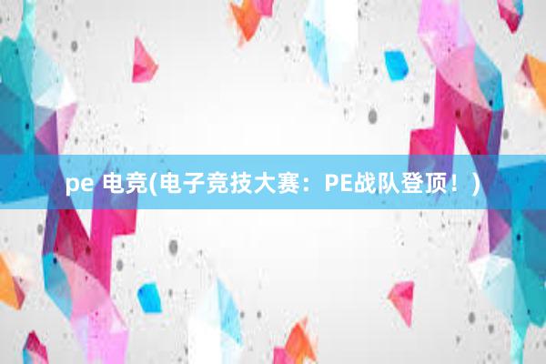 pe 电竞(电子竞技大赛：PE战队登顶！)