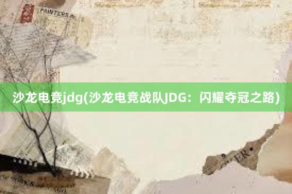 沙龙电竞jdg(沙龙电竞战队JDG：闪耀夺冠之路)