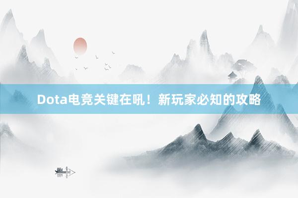 Dota电竞关键在吼！新玩家必知的攻略