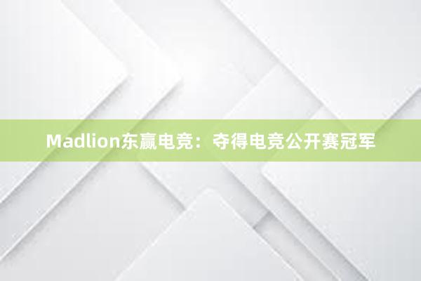 Madlion东赢电竞：夺得电竞公开赛冠军