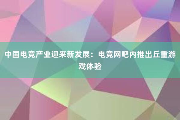 中国电竞产业迎来新发展：电竞网吧内推出丘重游戏体验