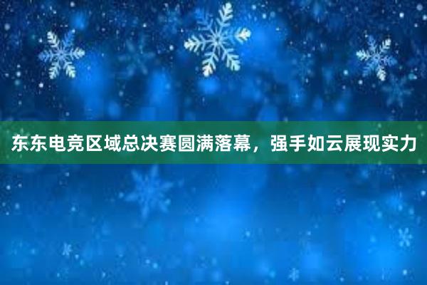 东东电竞区域总决赛圆满落幕，强手如云展现实力