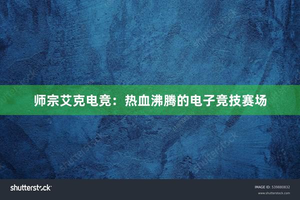 师宗艾克电竞：热血沸腾的电子竞技赛场