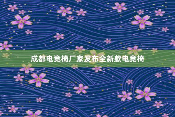 成都电竞椅厂家发布全新款电竞椅