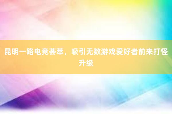 昆明一路电竞荟萃，吸引无数游戏爱好者前来打怪升级