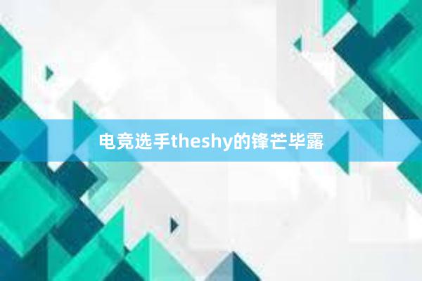 电竞选手theshy的锋芒毕露