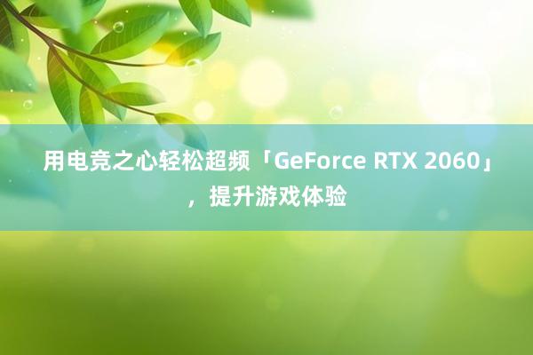 用电竞之心轻松超频「GeForce RTX 2060」，提升游戏体验