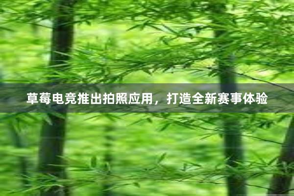 草莓电竞推出拍照应用，打造全新赛事体验